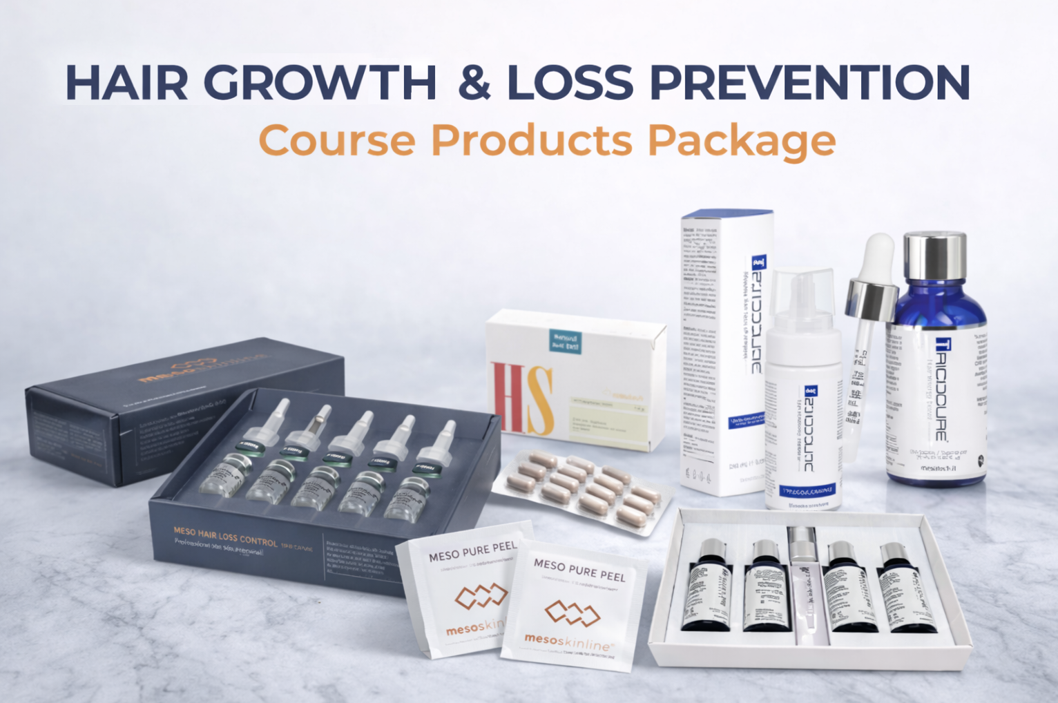 Hair Loss Treatment Products Package
