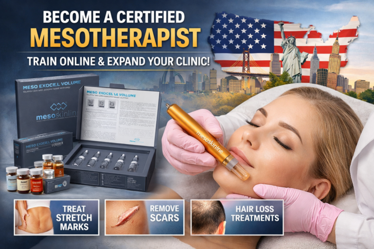 Read more about the article Qualify Online to Become a Certified Mesotherapist in the U.S. (and Expand Your Clinic Services Fast)